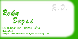 reka dezsi business card