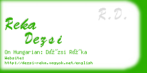 reka dezsi business card